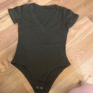 Olive green body suit